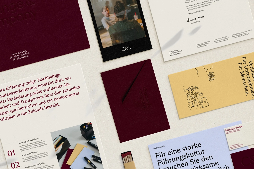 Change & Company — Printmaterialien und Geschäftsausstattung