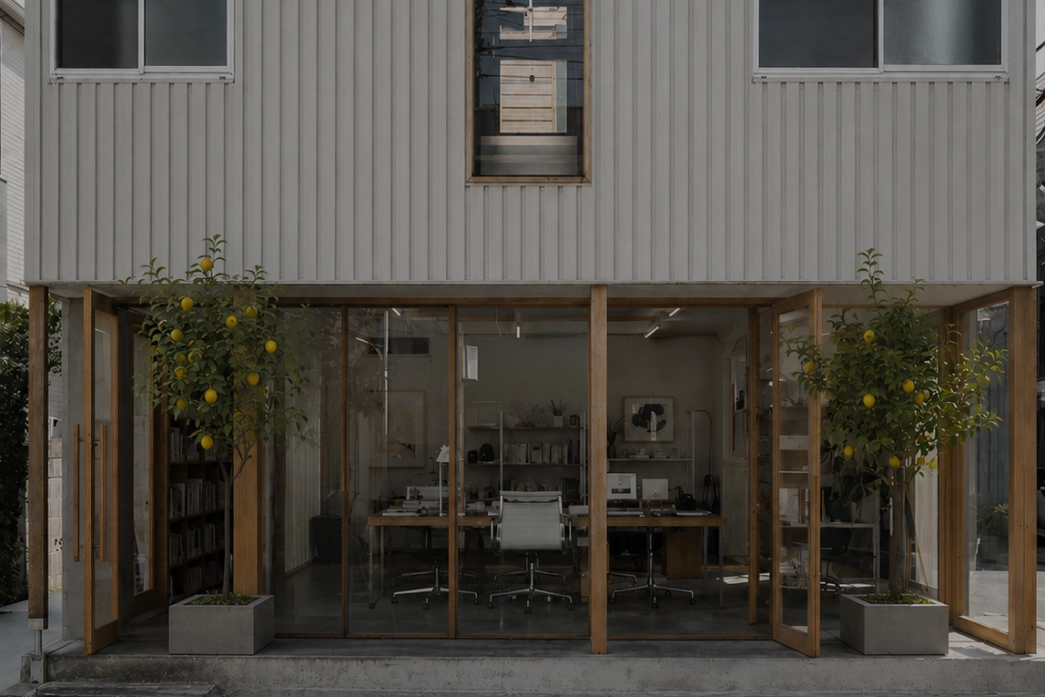 Yuzu Kyōdai — Büro mit Logo-Konstruktion